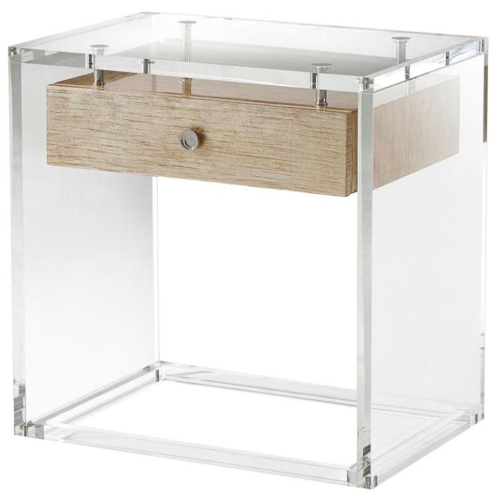Theodore Alexander Generation Side Table in Silver Fall 1