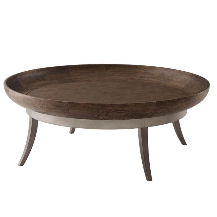 Theodore Alexander Round Coffee Table Bianca in Charteris Finish 1
