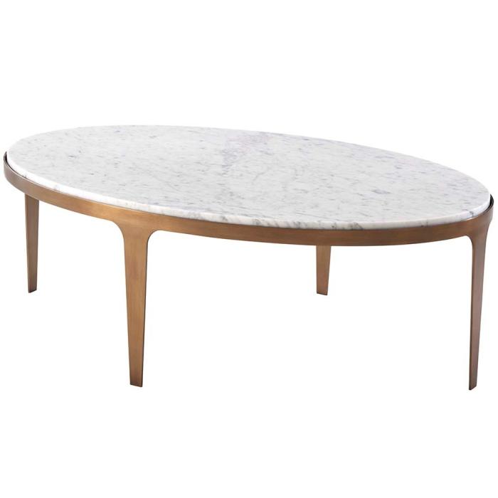 Theodore Alexander Gennaro Oval Marble Coffee Table 1