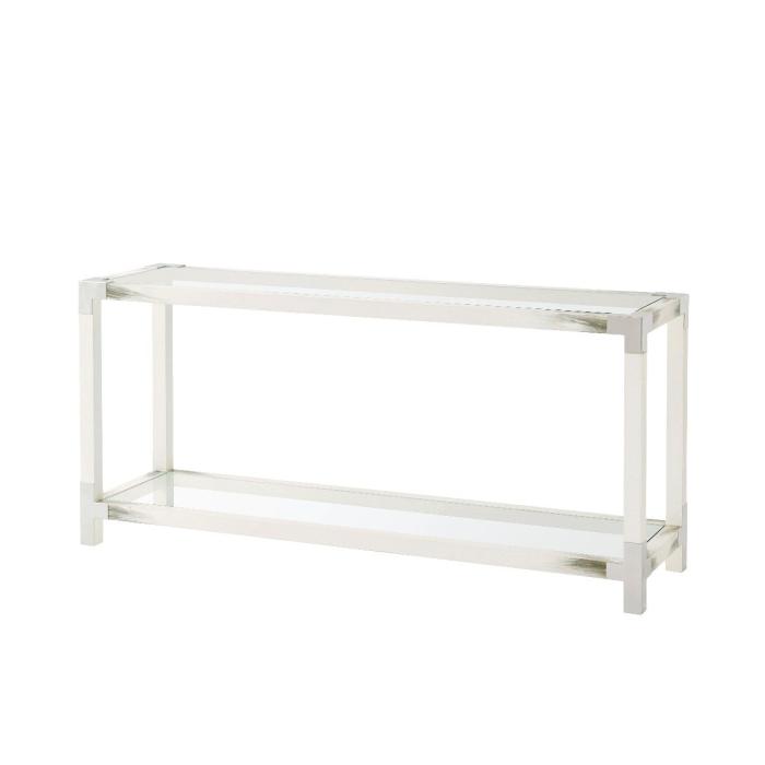 Theodore Alexander Cutting Edge Console Table in White 1