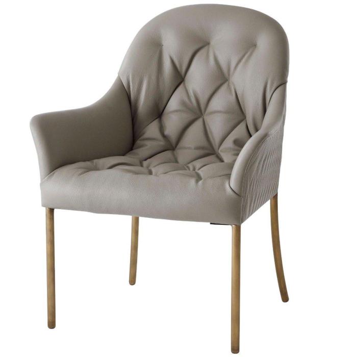 Theodore Alexander Iconic Dining Armchair in COM & Bronze 1