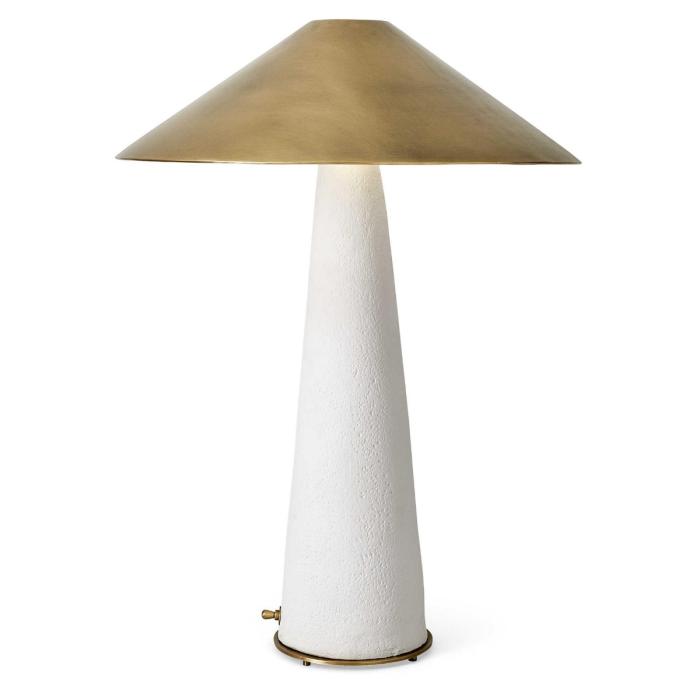 Black Label Too Coolie Table Lamp White & Brass 1