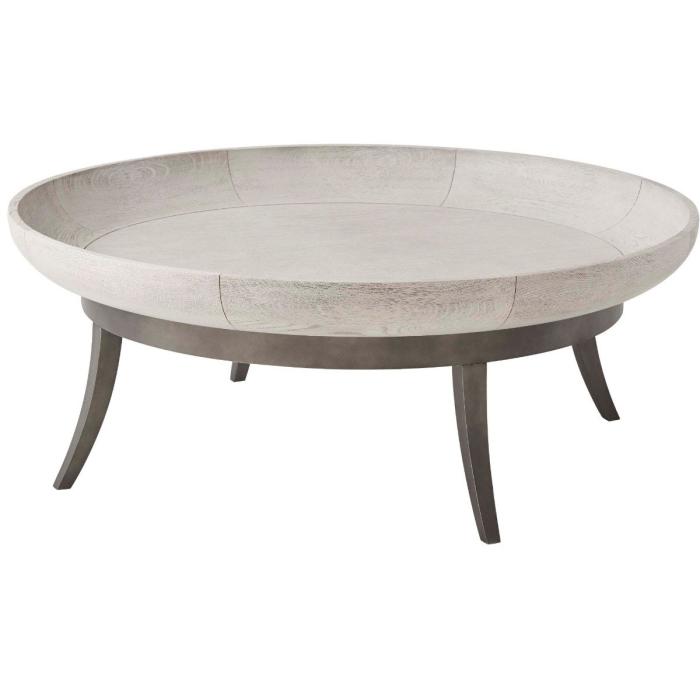 Theodore Alexander Round Coffee Table Bianca in Gowan Finish 1