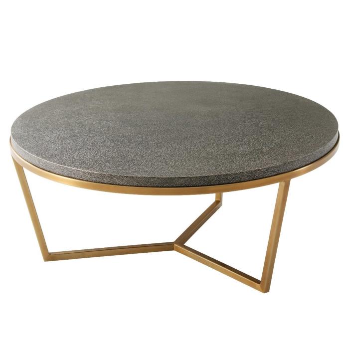 TA Studio Small Round Coffee Table Fisher in Tempest Shagreen 1