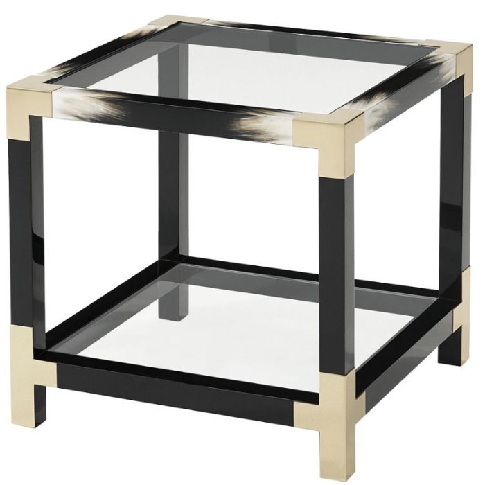 Theodore Alexander Cutting Edge Side Table in Black 1
