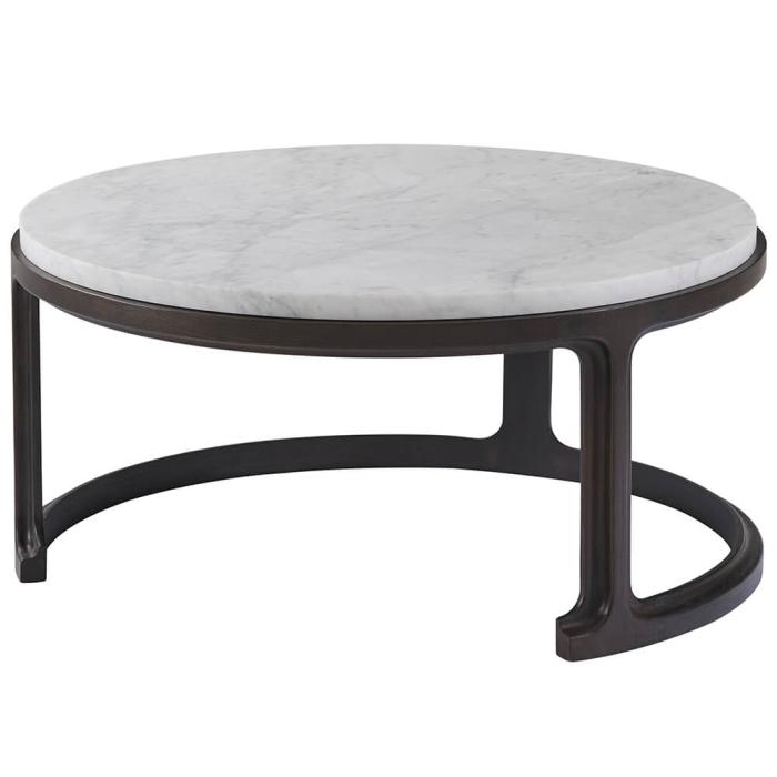 Theodore Alexander Inherit Large Round Coffee Table in Marble 1