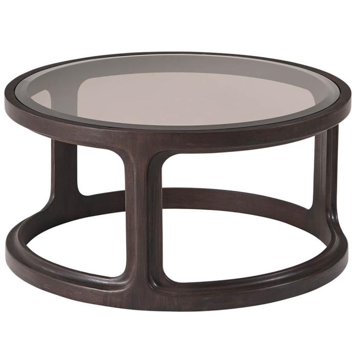 Theodore Alexander Inherit Small Round Coffee Table with Glass Top 1