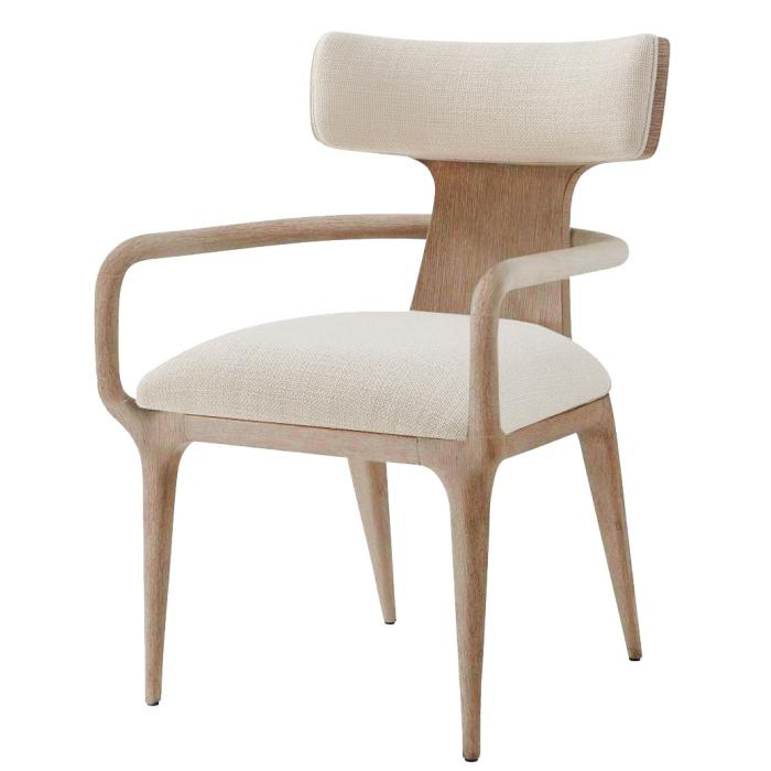 Theodore Alexander Repose Collection Wooden Upholstered Arm Chair 1