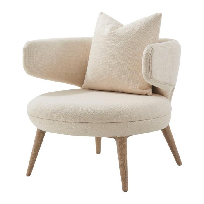 Theodore Alexander Repose Collection Wooden Upholstered Occasional Chair 1