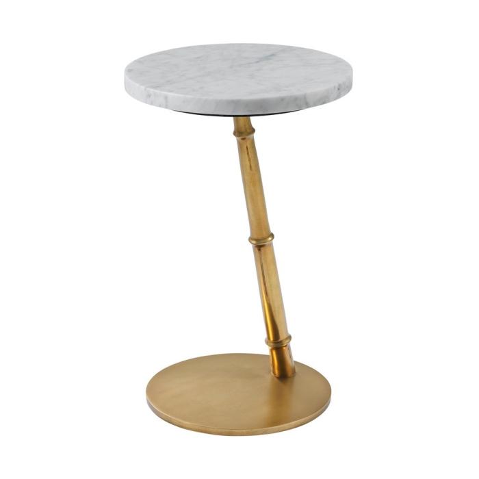 Theodore Alexander Kesden Accent Table Bianco Marble Top 1