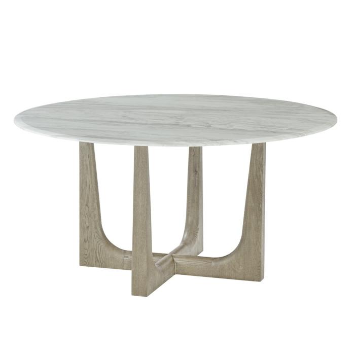 Theodore Alexander Repose Collection Wooden Dining Table Marble Top 1