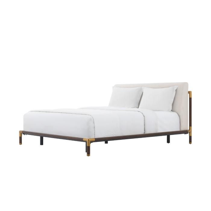 Theodore Alexander Kesden Bed with Upholstered Headboard 1