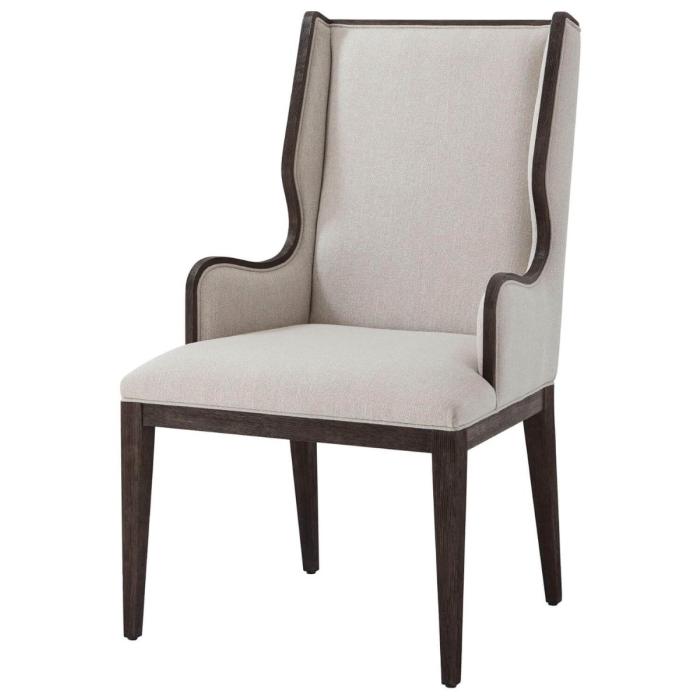 TA Studio Della Dining Chair with Arms in Kendal Linen 1