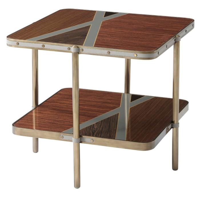 Theodore Alexander Two Tiered Side Table Iconic in Veneer 1