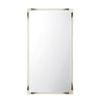 Cutting Edge Floor Mirror in White