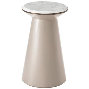 Small Contour Side Table in Taupe & Pearl