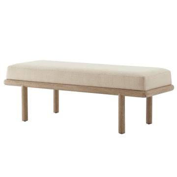 Wooden Upholstered Coffee Ottoman End Of Bed Bench