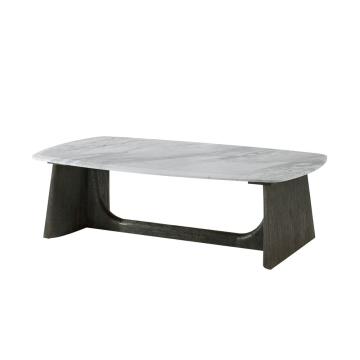 Repose Wooden Coffee Table Marble Top
