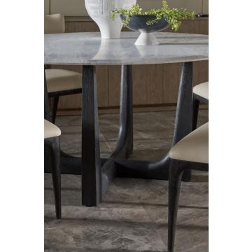 Repose Round Dining Table Marble Top