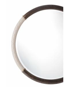 Round Wall Mirror Devona in Leather