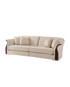 Grace Curved Large Sofa in Leather