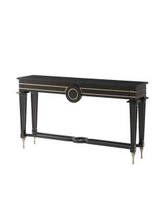 Console Table Mid Century with Brass Peg Feet