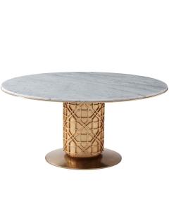 Colter Large Round Dining Table in Marble