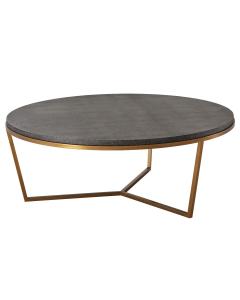 Large Round Coffee Table Fisher in Tempest Shagreen