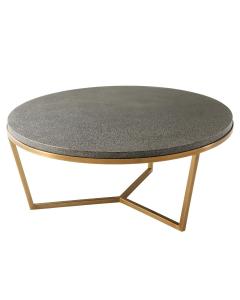 Small Round Coffee Table Fisher in Tempest Shagreen