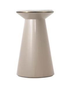Small Contour Side Table in Taupe & Pearl