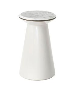 Small Contour Side Table in Pure Pearl