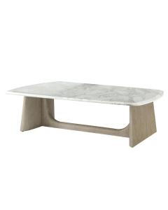 Wooden Coffee Table Marble Top