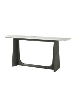 Repose Wooden Console Table Marble Top