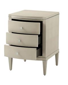 Adeline Small Shagreen Bedside Table in Overcast